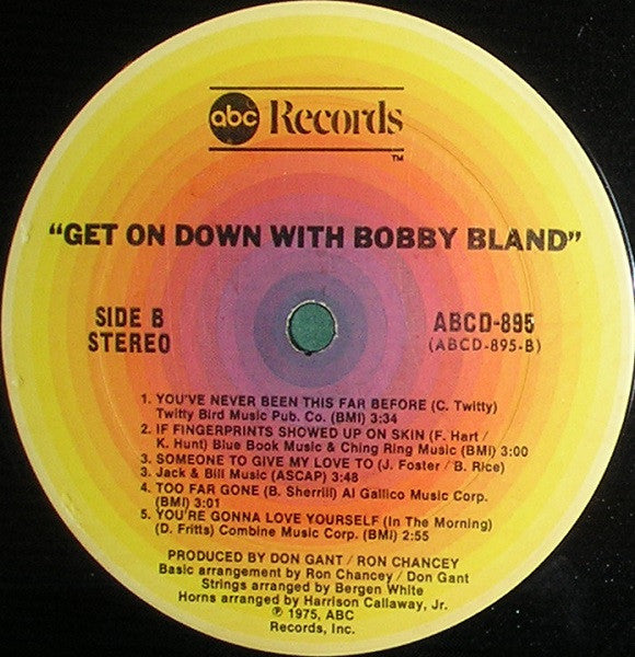 Bobby Bland : Get On Down With Bobby Bland (LP, Album, Ter)