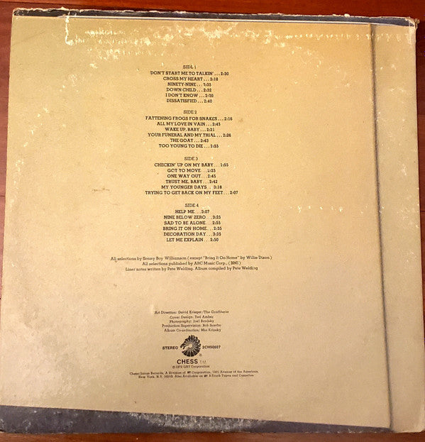 Sonny Boy Williamson (2) : This Is My Story (2xLP, Comp, Gat)