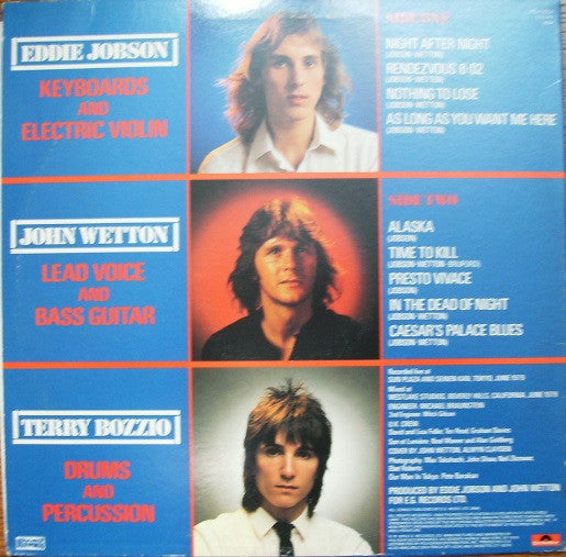 UK (3) : Night After Night (LP, Album, Pit)