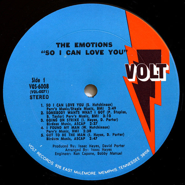 The Emotions : So I Can Love You (LP, Album)