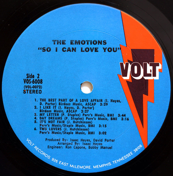 The Emotions : So I Can Love You (LP, Album)