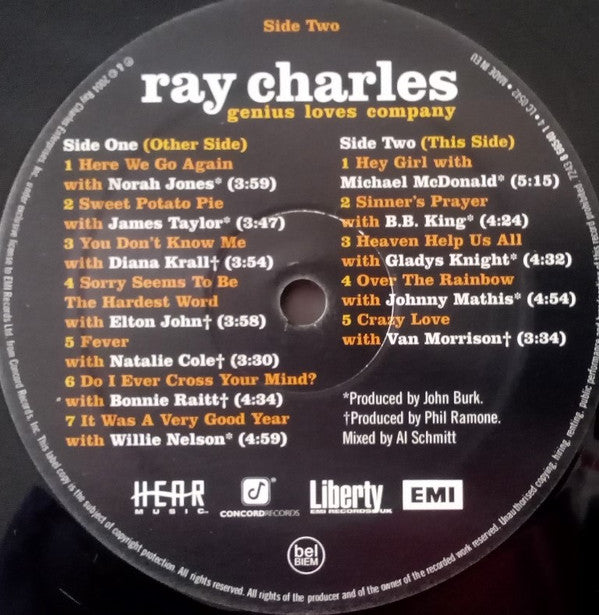 Ray Charles : Genius Loves Company (LP, Album)