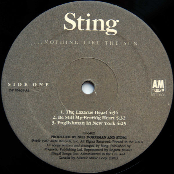 Sting : ...Nothing Like The Sun (2xLP, Album, Ele)