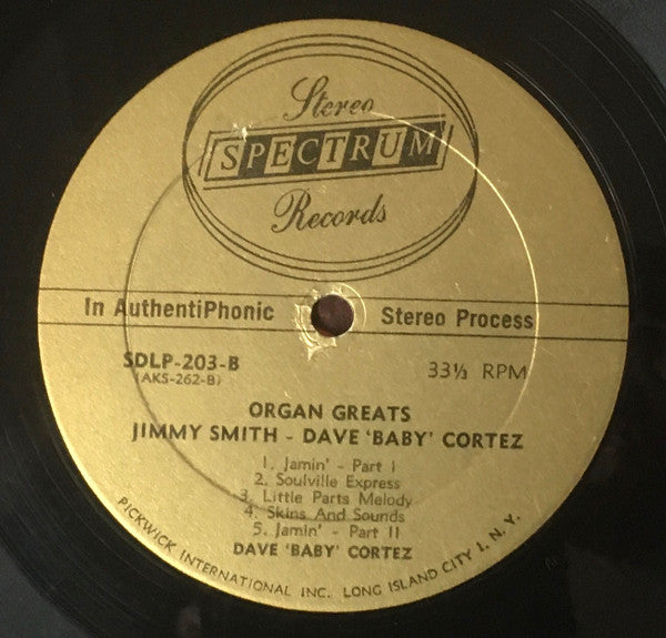 Jimmy Smith & Dave "Baby" Cortez : Organ Greats (LP, Comp)