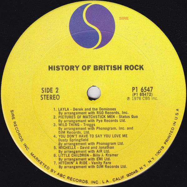 Various : History Of British Rock (2xLP, Comp, Club)