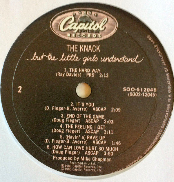 The Knack (3) : ...But The Little Girls Understand (LP, Album, Club, Ter)