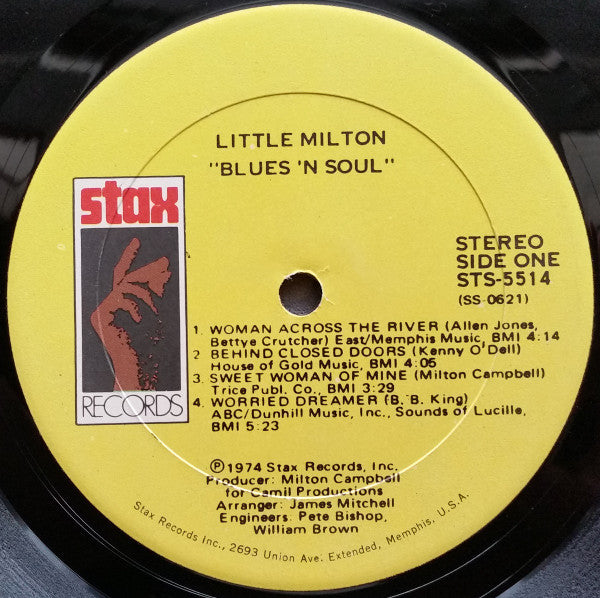 Little Milton : Blues'N Soul (LP, Album, Son)