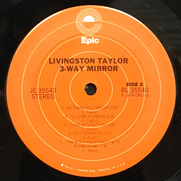 Livingston Taylor : 3-Way Mirror (LP, Album, Ter)