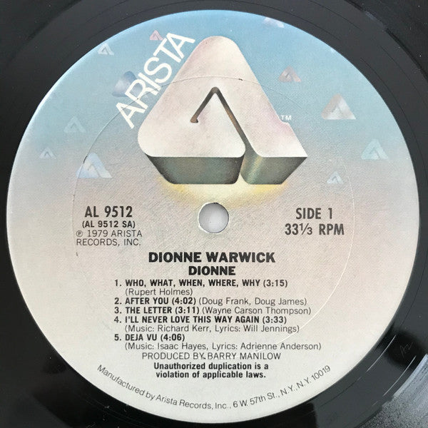 Dionne Warwick : Dionne (LP, Album, San)