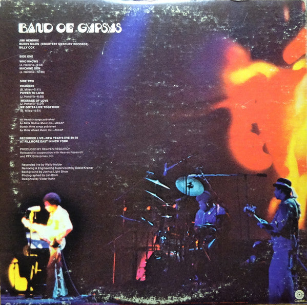 Hendrix* : Band Of Gypsys (LP, Album, RE, Gat)