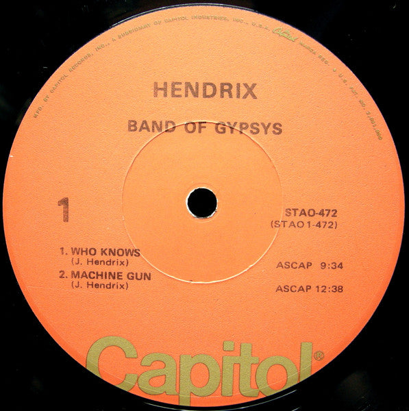 Hendrix* : Band Of Gypsys (LP, Album, RE, Gat)