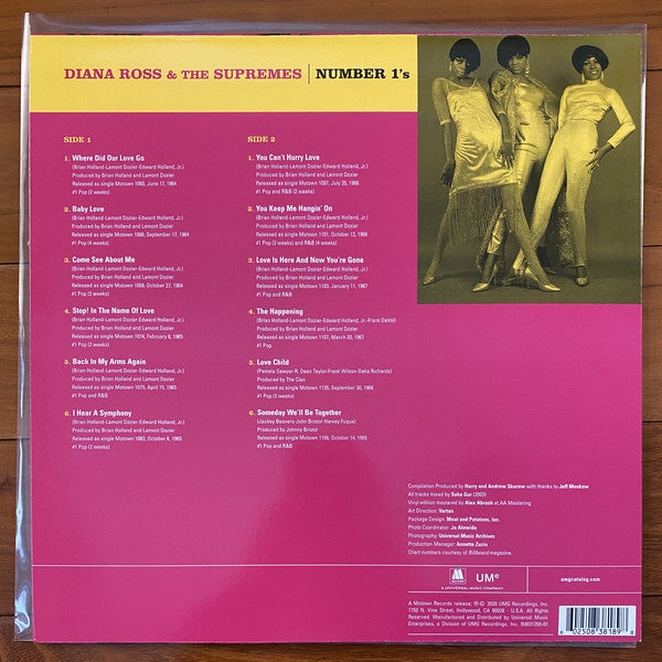 Diana Ross & The Supremes* : Number 1's (LP, Comp, Ltd, Yel)