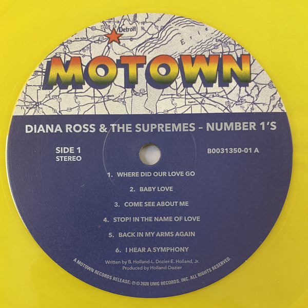 Diana Ross & The Supremes* : Number 1's (LP, Comp, Ltd, Yel)