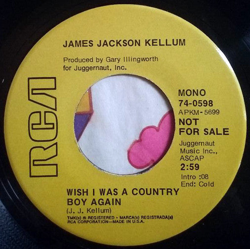 James Jackson Kellum : You Left Your Door Wide Open To The Sun / Wish I Was A Country Boy Again (7", Single, Mono, Promo)