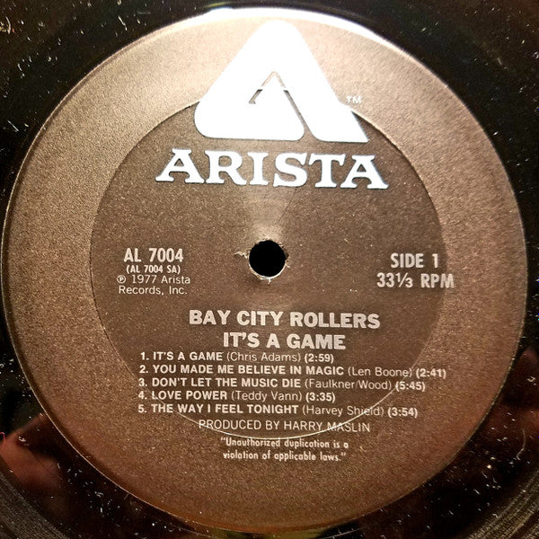 Bay City Rollers : It's A Game (LP, Album, Club, CRC)