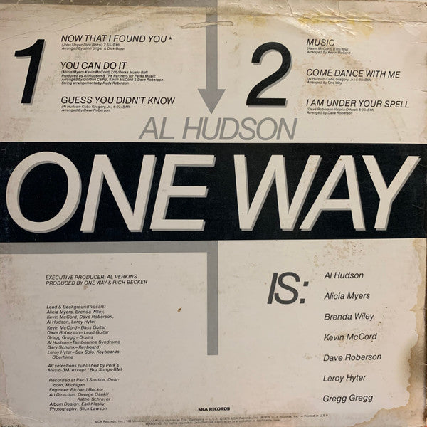 One Way Featuring Al Hudson : One Way Featuring Al Hudson (LP, Album)