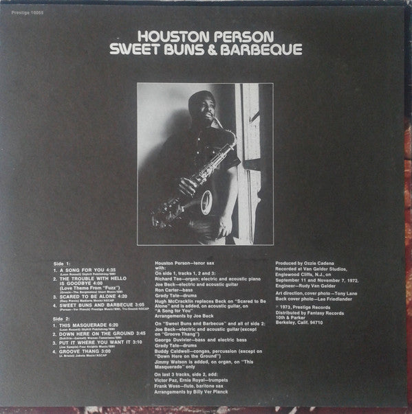 Houston Person : Sweet Buns & Barbeque (LP, Album)