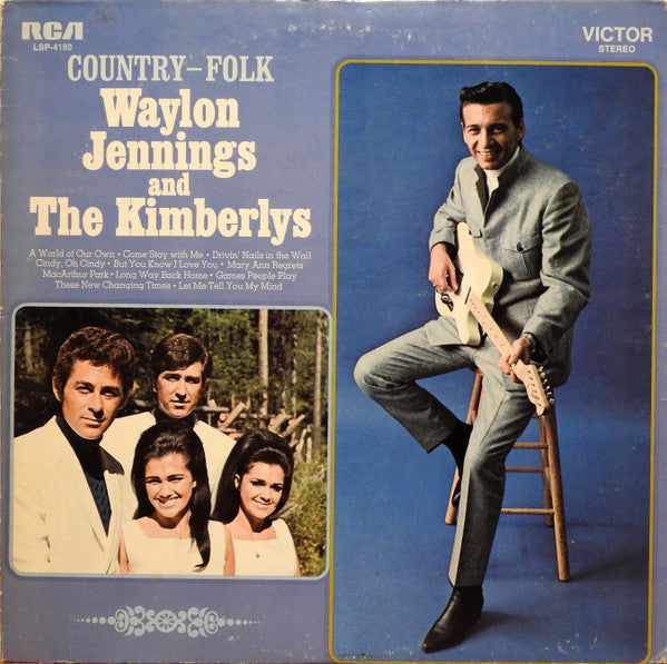 Waylon Jennings And The Kimberlys : Country-Folk (LP, Album, Hol)