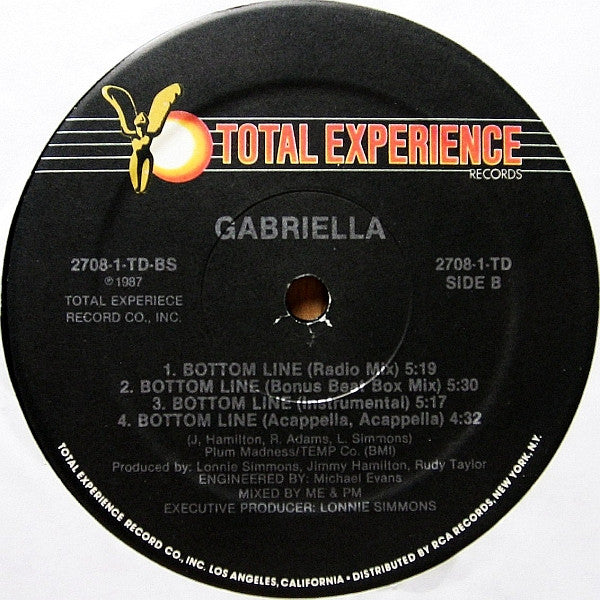 Gabriella : Bottom Line (12")