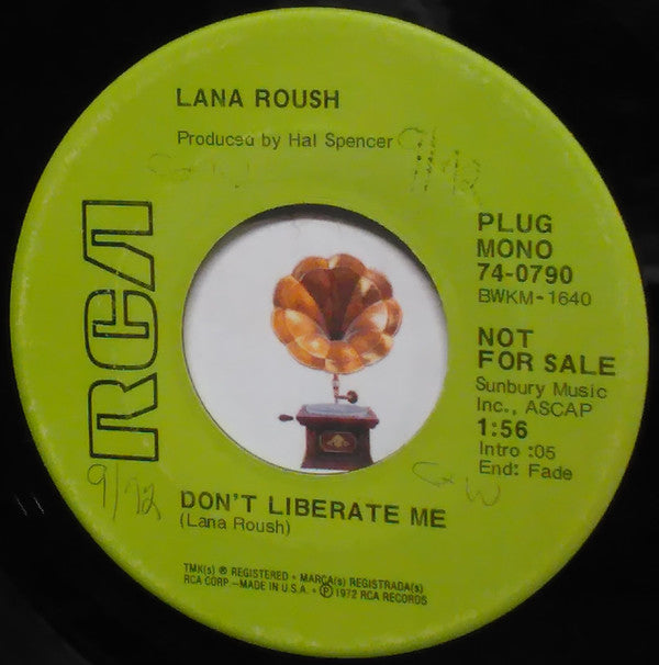 Lana Roush : Don't Liberate Me (7", Mono, Promo)