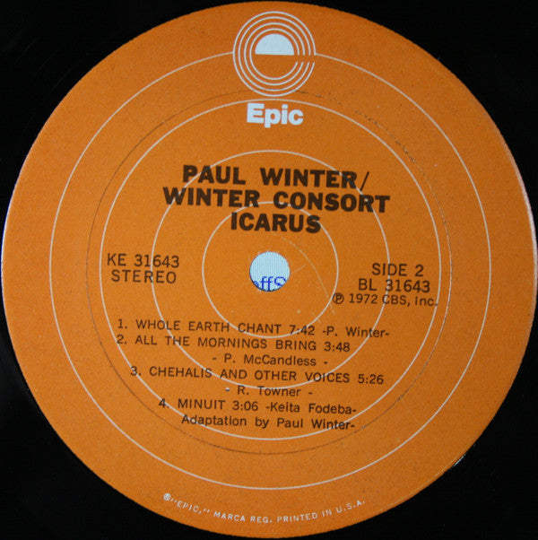 Paul Winter (2) / Winter Consort* : Icarus (LP, Album, RP, Ora)