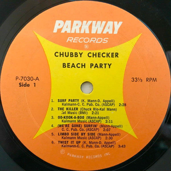 Chubby Checker : Beach Party (LP, Album, Mono)