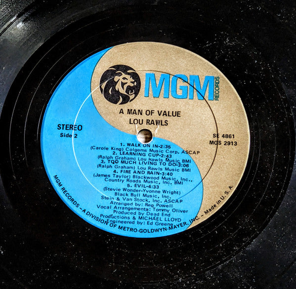 Lou Rawls : A Man Of Value (LP, Album)