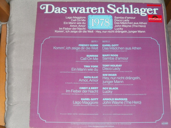 Various : Das Waren Schlager 1978 (LP, Comp)