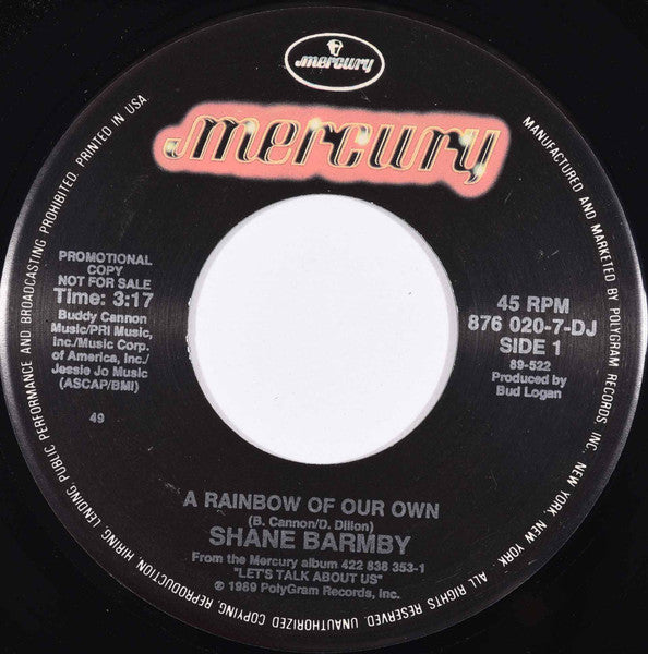 Shane Barmby : A Rainbow Of Our Own (7", Promo)