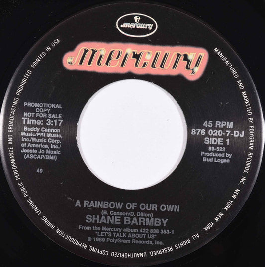Shane Barmby : A Rainbow Of Our Own (7", Promo)