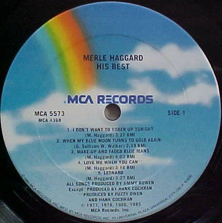 Merle Haggard : His Best (LP, Comp, Club, CRC)