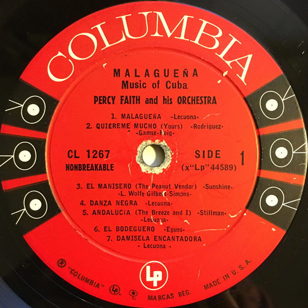 Percy Faith & His Orchestra : Malaguena (Music Of Cuba) (LP, Album, Mono, Hol)