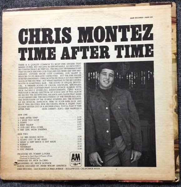 Chris Montez : Time After Time (LP, Album, Mono, Promo)