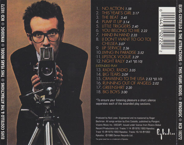 Elvis Costello : This Year's Model (CD, Album, RE, RM)