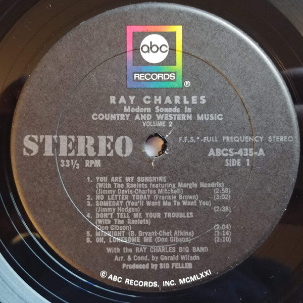 Ray Charles : Modern Sounds In Country And Western Music Volume Two (LP, Album, RE)