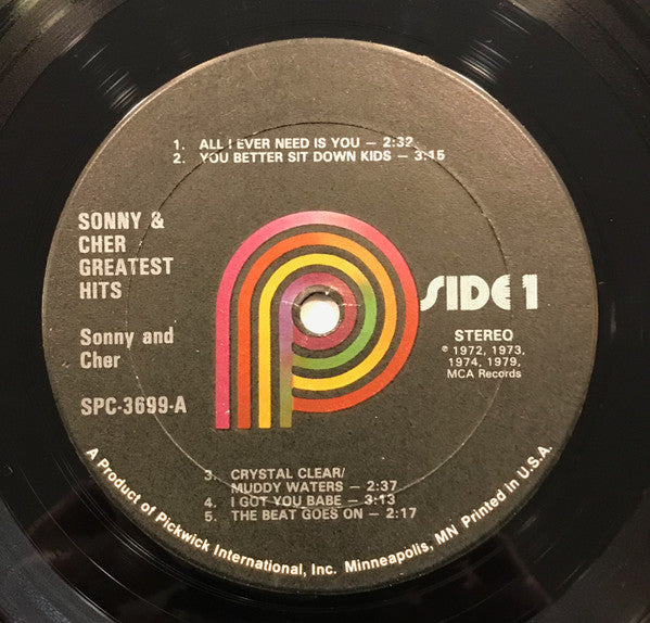 Sonny & Cher : Greatest Hits (LP, Comp)