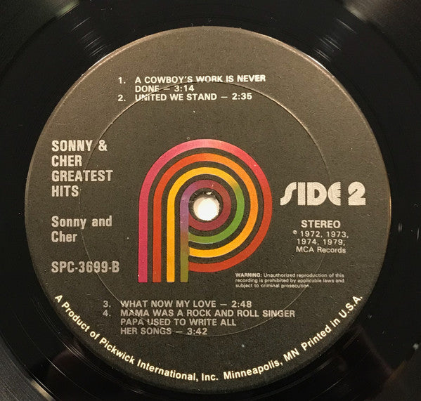 Sonny & Cher : Greatest Hits (LP, Comp)