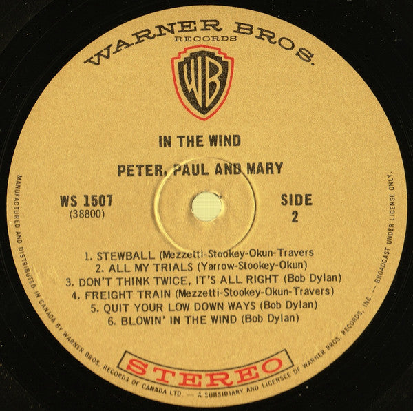 Peter, Paul And Mary* : In The Wind (LP, Album)