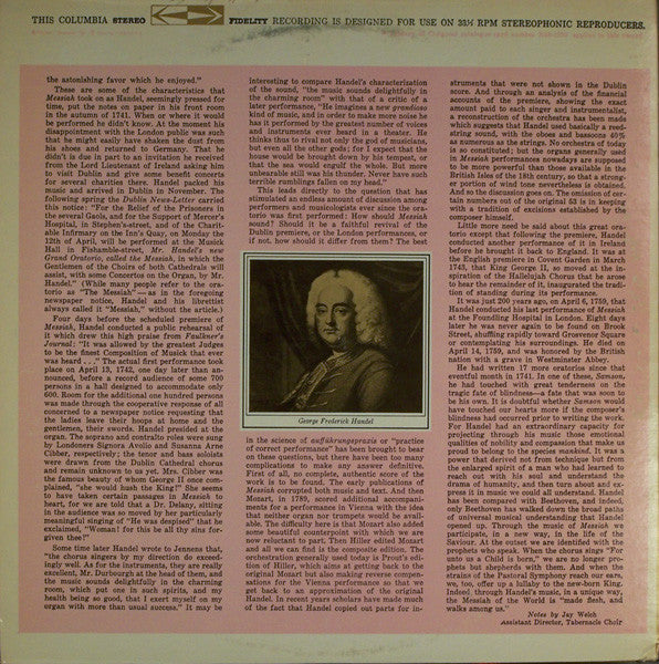 George Frederick Handel*, The Philadelphia Orchestra, Eugene Ormandy / The Mormon Tabernacle Choir*, Richard P. Condie : Messiah (2xLP, Album, RE, RM)