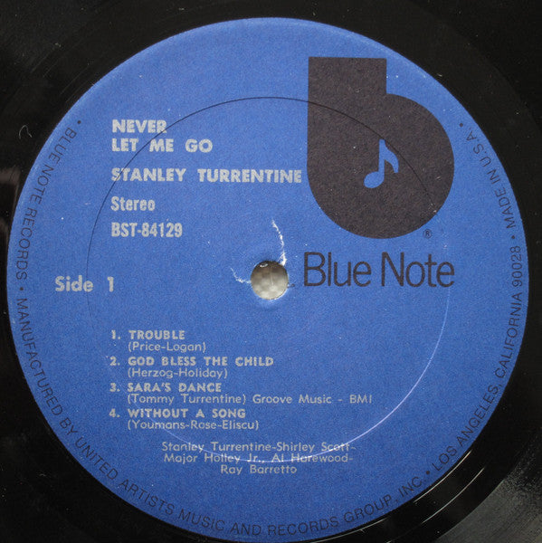 Stanley Turrentine : Never Let Me Go (LP, Album, RE)