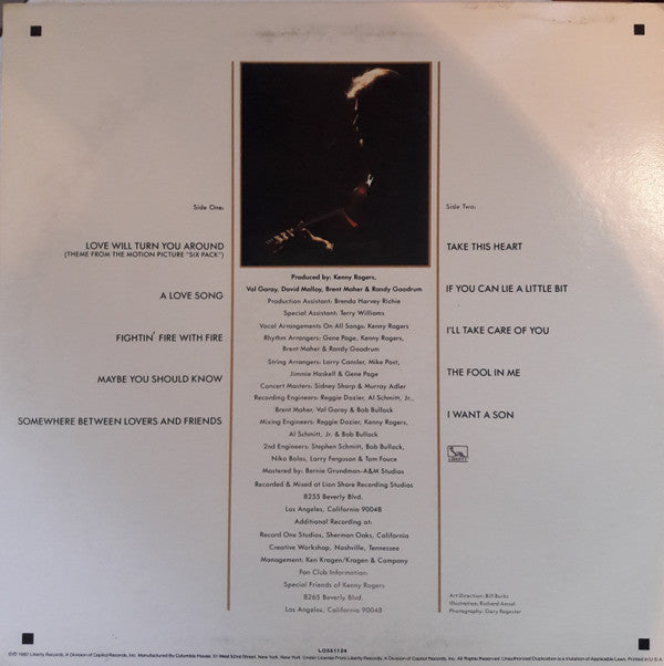 Kenny Rogers : Love Will Turn You Around (LP, Album, Club, Pit)