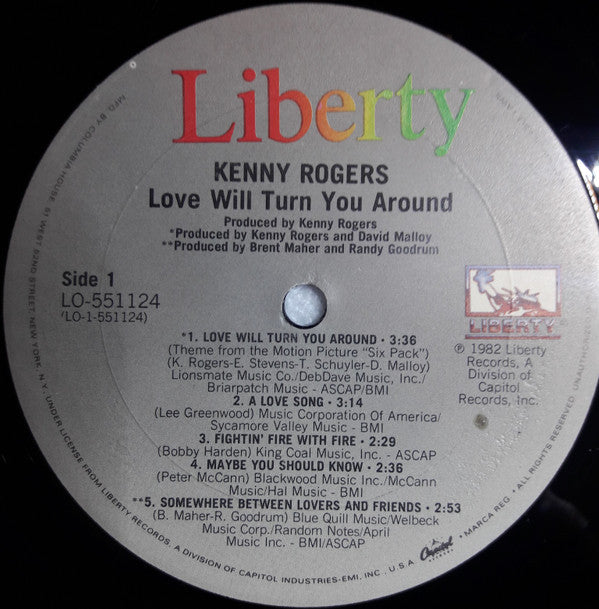 Kenny Rogers : Love Will Turn You Around (LP, Album, Club, Pit)