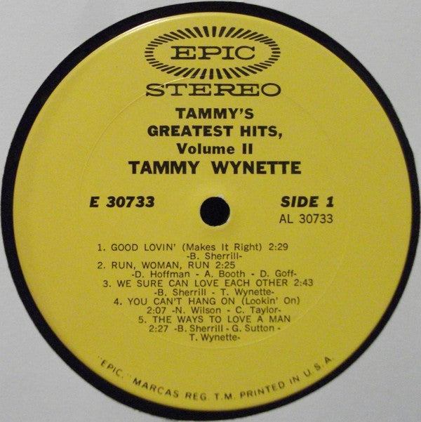 Tammy Wynette : Tammy's Greatest Hits, Volume II (LP, Comp, Pit)