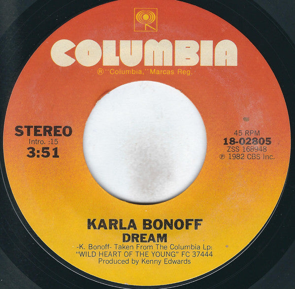 Karla Bonoff : Personally / Dream (7", Single, Styrene, Ter)