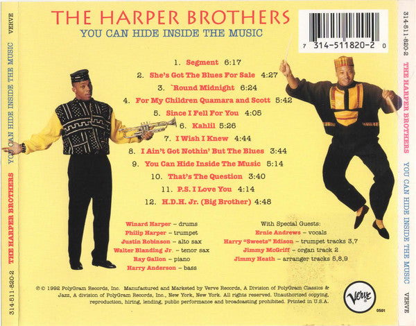 The Harper Brothers : You Can Hide Inside The Music (CD, Album)