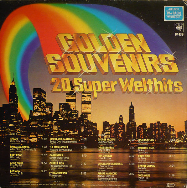 Various : Golden Souvenirs - 20 Super Welthits (LP, Comp)
