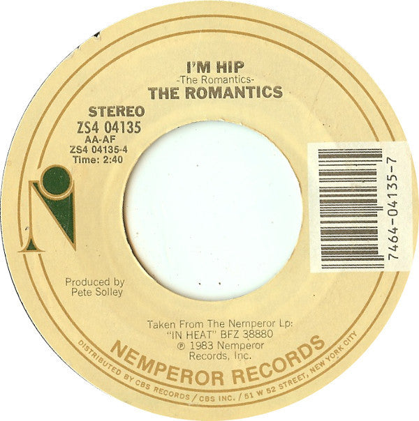 The Romantics : Talking In Your Sleep (7", Single, Styrene, Pit)