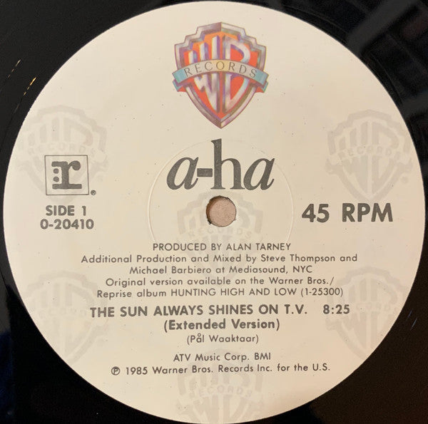a-ha : The Sun Always Shines On T.V. (12", Maxi, SRC)