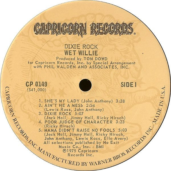 Wet Willie : Dixie Rock (LP, Album)