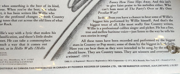 Willie Nelson : Country Winners (LP, Album, Comp, RE, Hau)